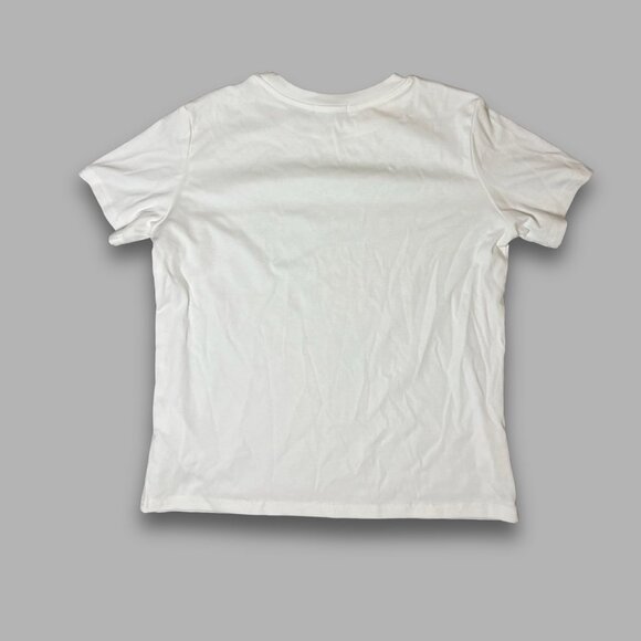 LAP Los Angeles Project White Graphic T-Shirt Lamour De Ma Vie Print Small Size - Picture 3 of 6